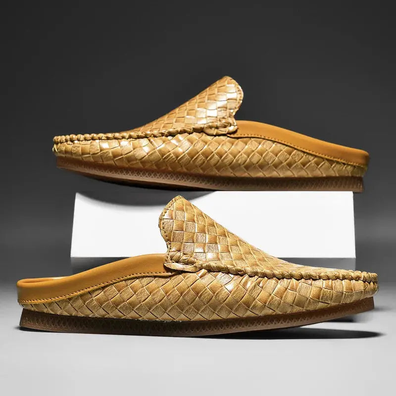 Nodo | Leather Mules – Handwoven Craftsmanship & Modern Elegance