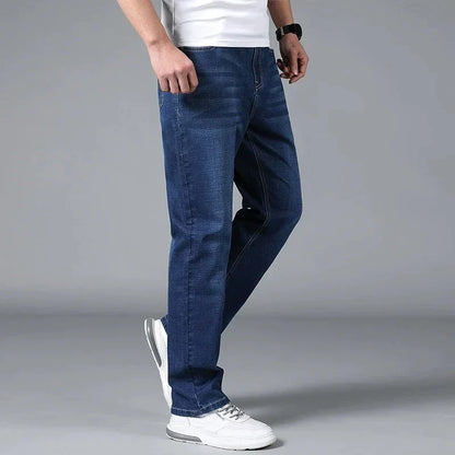 Slim Fit Men's Black Straight Leg Stretch Jeans