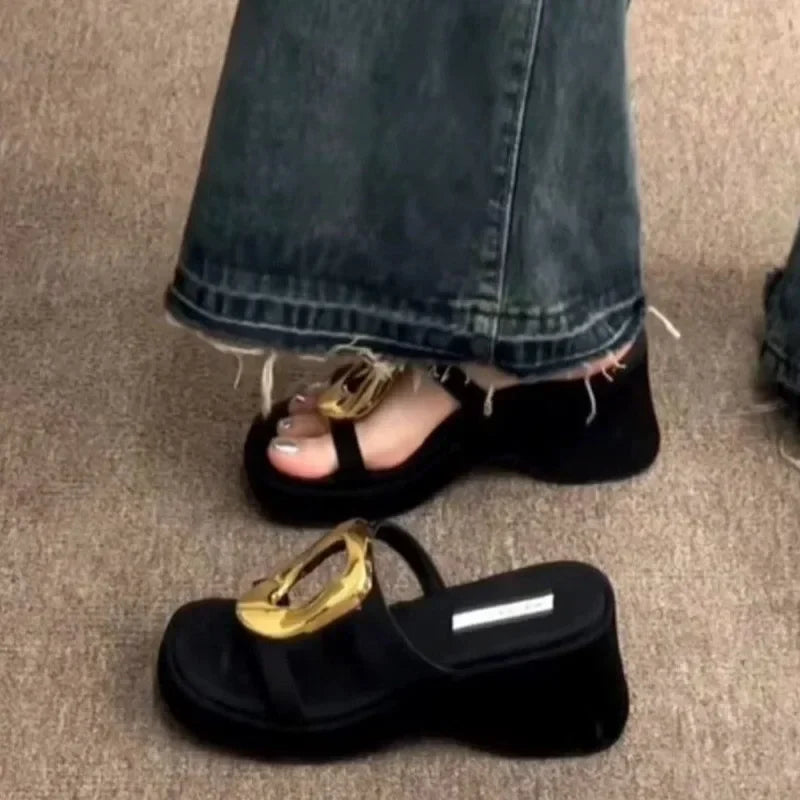 Ladies' Buckle Detail High Heel Sandals - BritishElegance