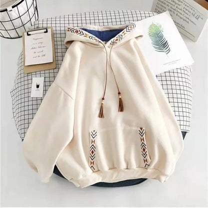 Soft Oversized Fleece Hooded Sweatshirt - Casual Warm Hoodie