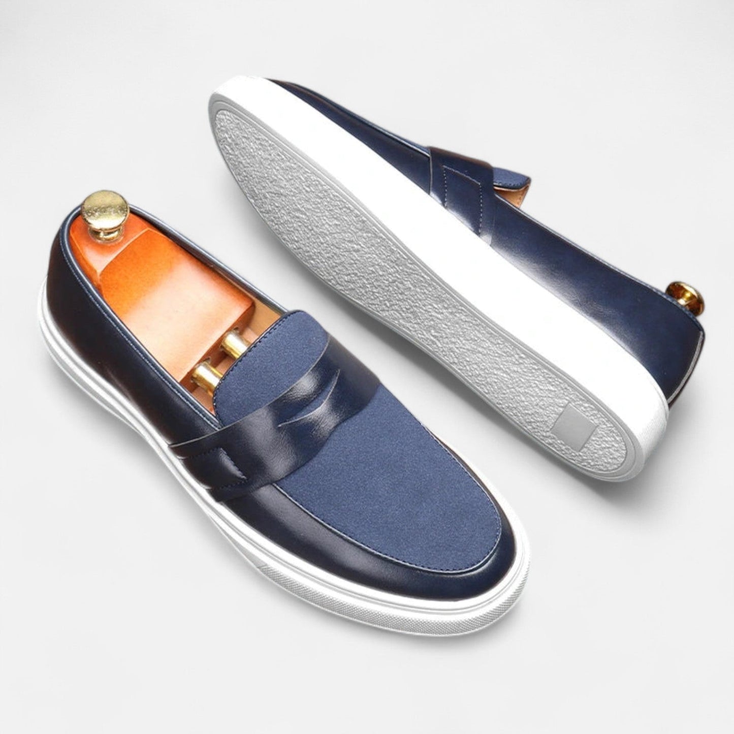 Men’s Hybrid Leather Penny Loafers