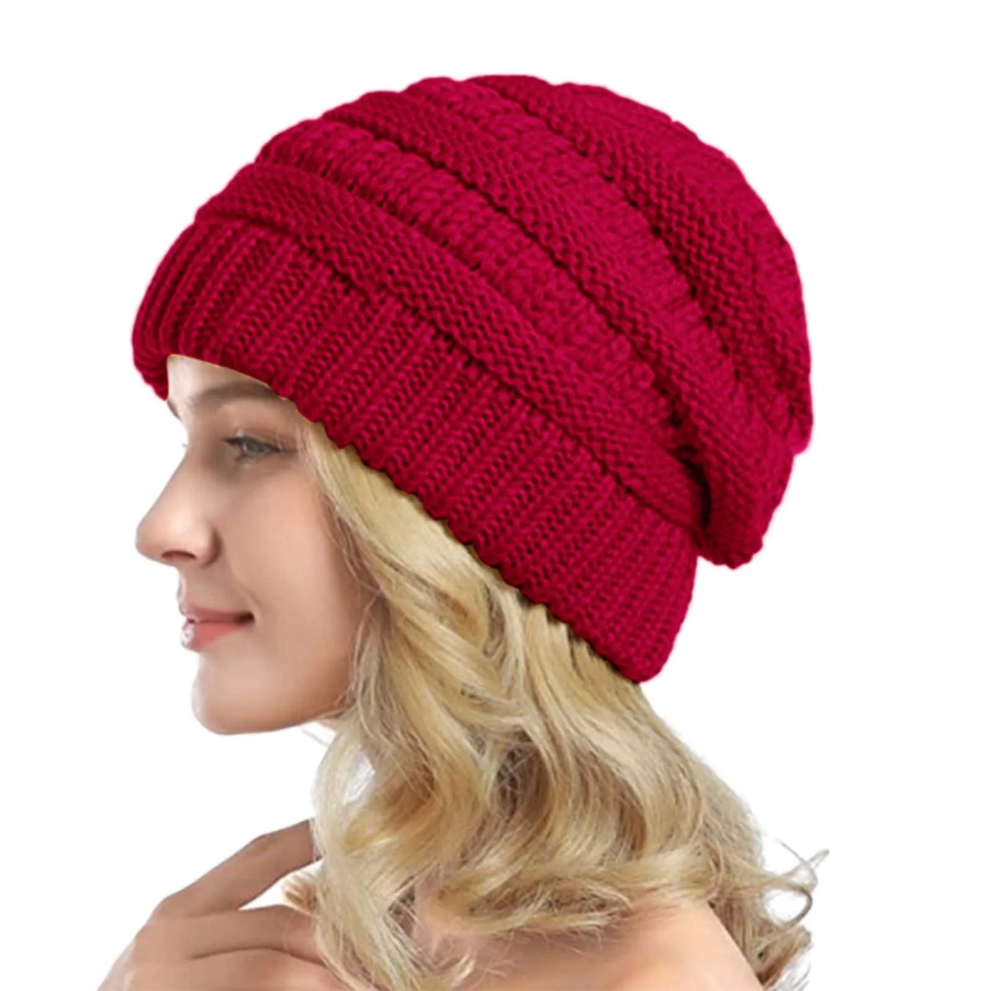 Thick Warm Cable Knit Hat