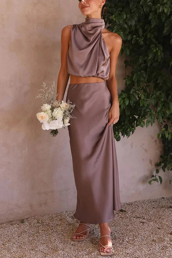 Ladies Elegant 2 Piece Summer Outfit with Silky Fabric