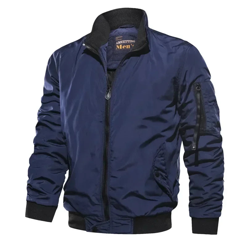 Men's Fitted Classic Bomber Coat