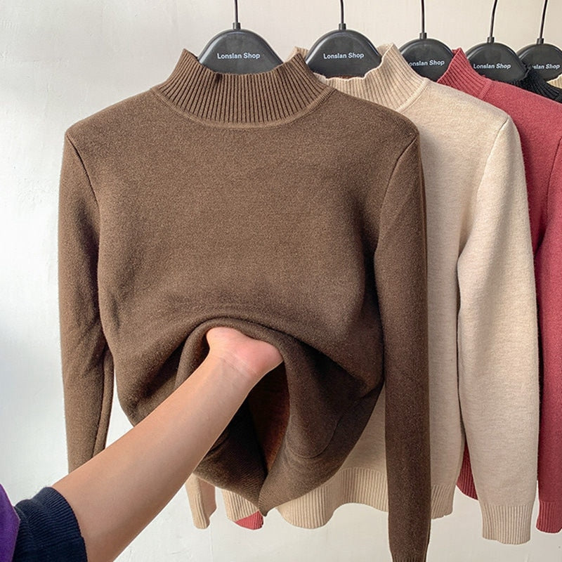 Cozy Winter Knit Turtleneck Sweater