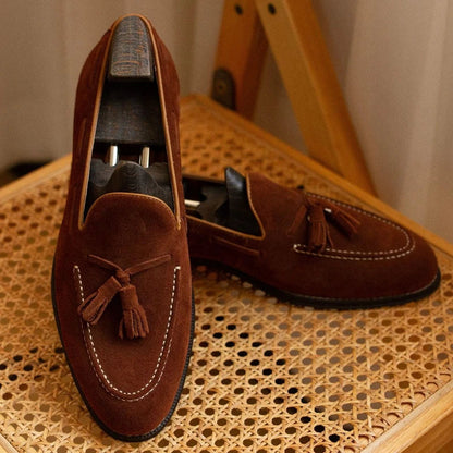 Luxury Real Leather Mens Slip On Shoes - BritishElegance