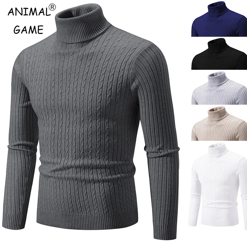 Warm Crew Neck Knit Sweater for Men - BritishElegance