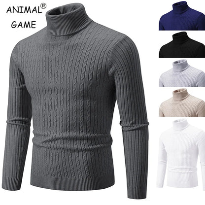 Warm Crew Neck Knit Sweater for Men - BritishElegance
