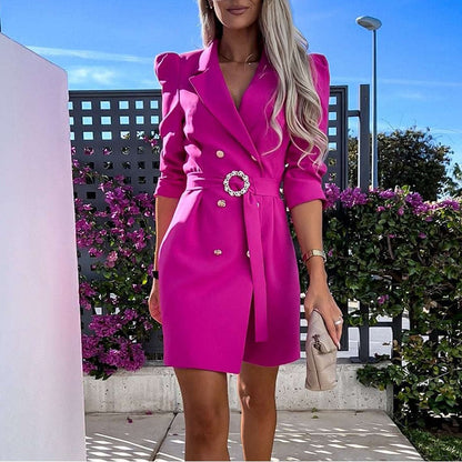 Classic Fit Belted Dress for Women