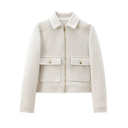 Warm Women's Parka Jacket with Pockets