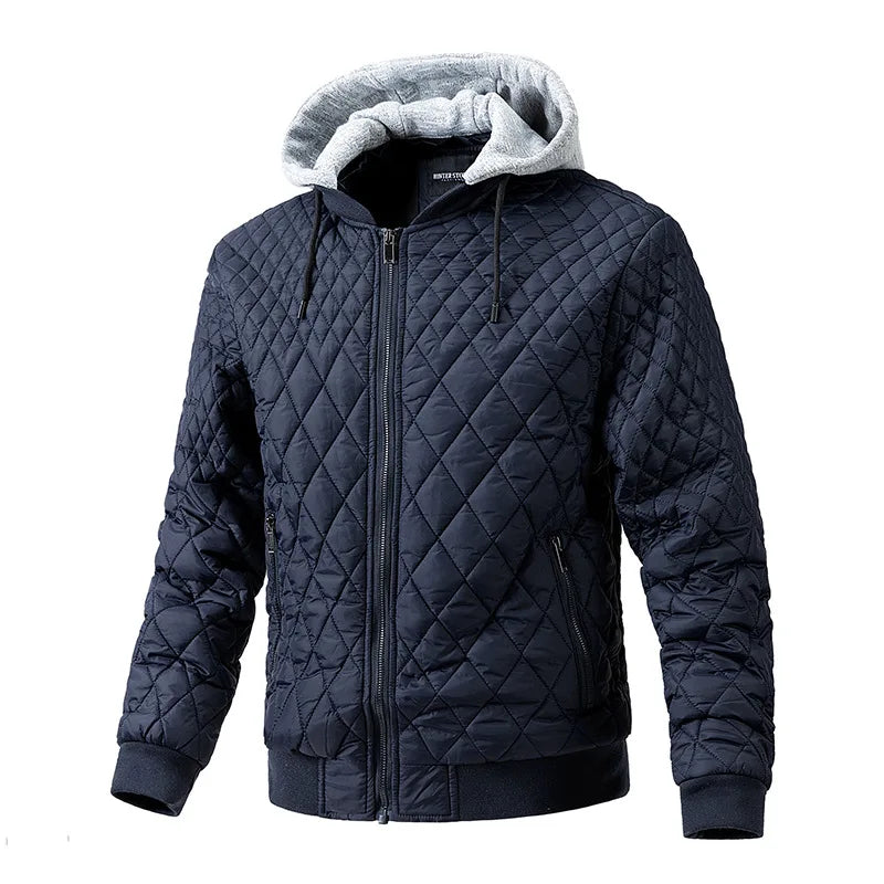 Oscar Quilted Bomber Jacket | Hooded Regular Fit Bomber Jacket