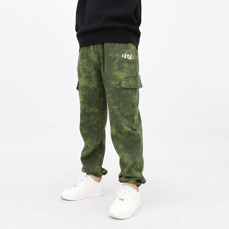 Boys' Army Style Cargo Jogger Pants