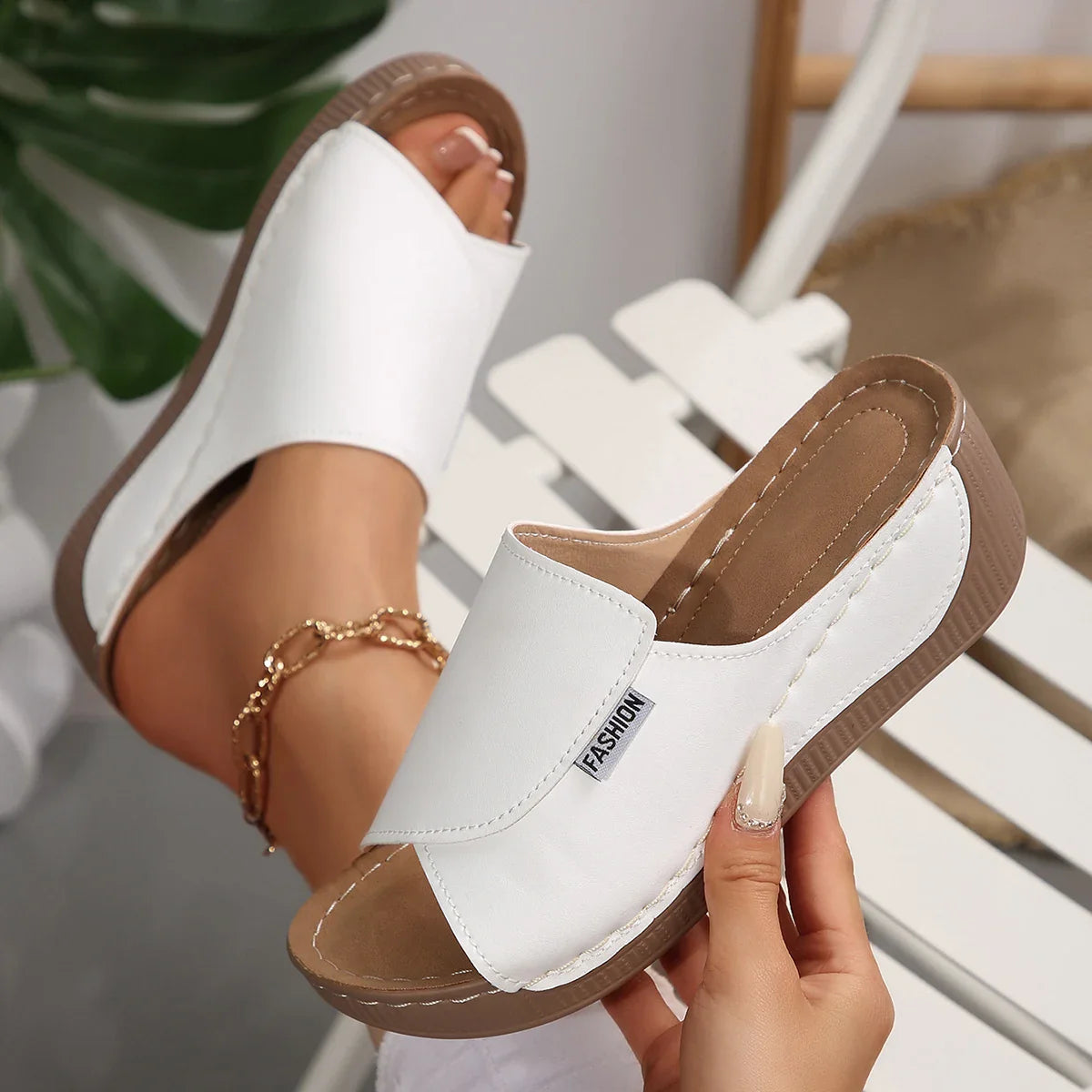 Comfortable High Heel Slippers - BritishElegance