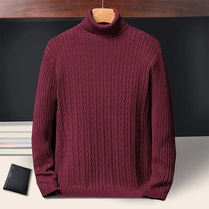 Classic Navy Blue Turtleneck Sweater