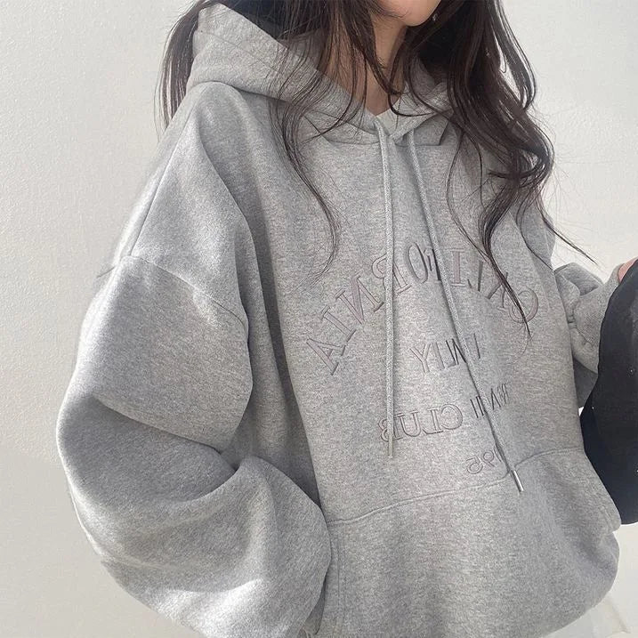 Cozy Women's Large Hooded Sweatshirt with Pockets