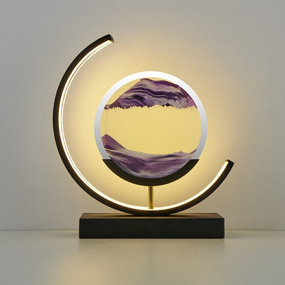 Calming Desert Table Lamp With Moving Sand Design