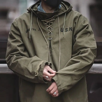 Casual Athletic Drawstring Hooded Men's Jacket - BritishElegance