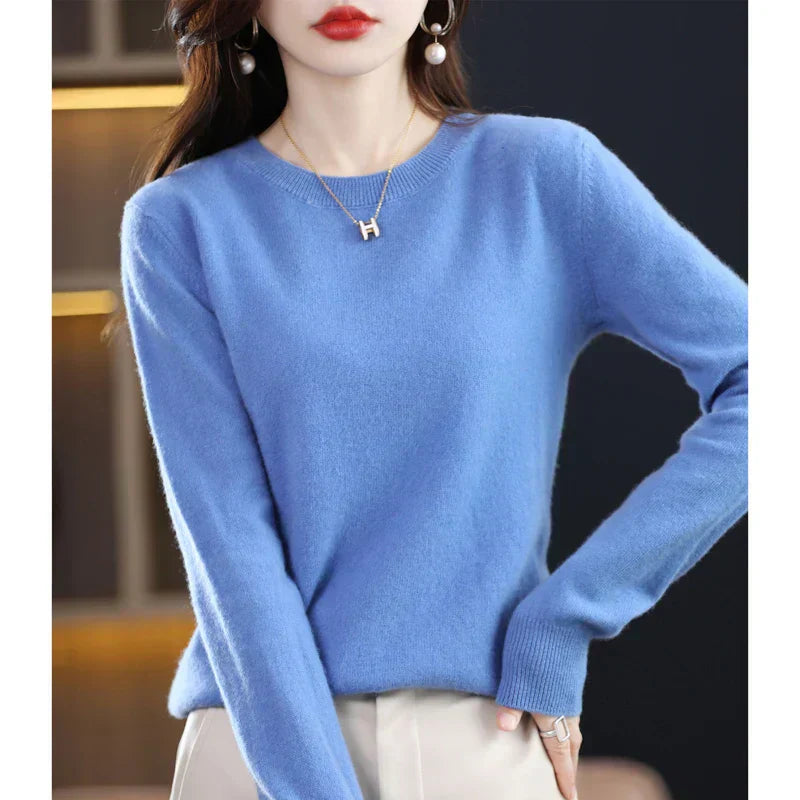 Soft Women's Merino Wool Crew Neck Sweater