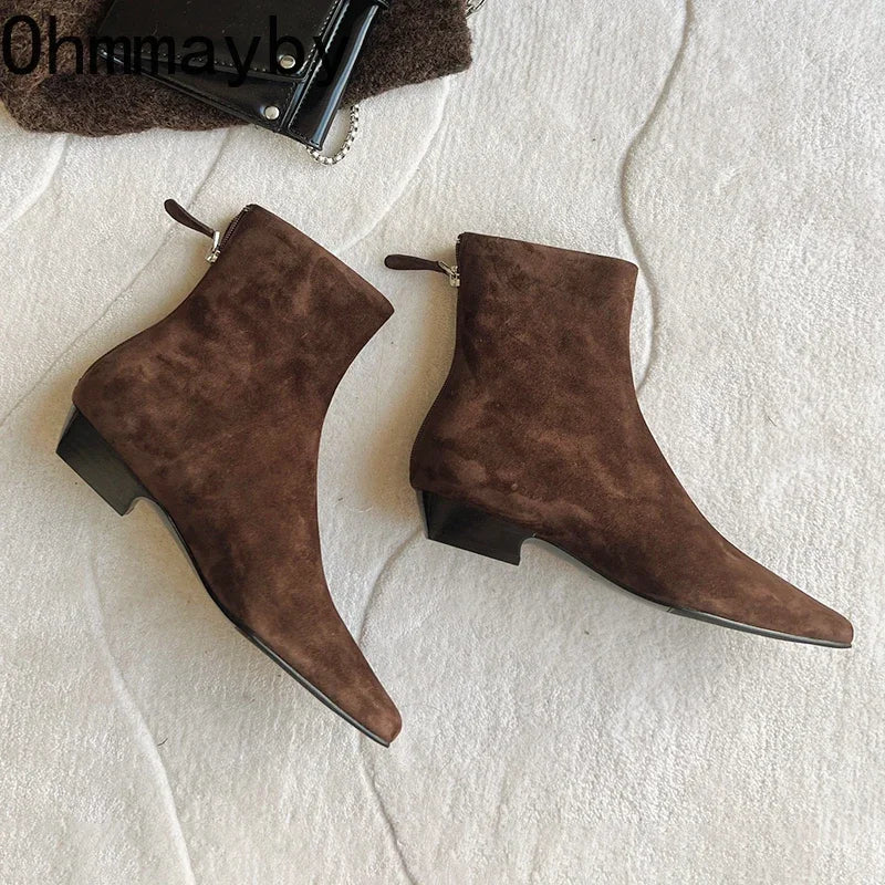 Cozy Faux Fur Ankle Boots - BritishElegance