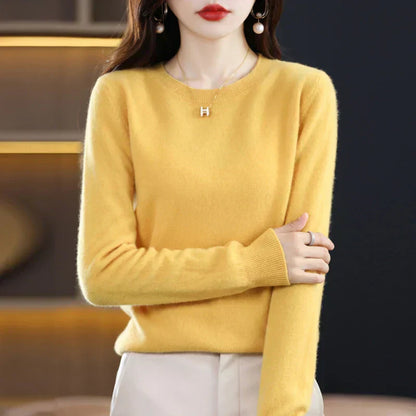 Soft Women's Merino Wool Crew Neck Sweater