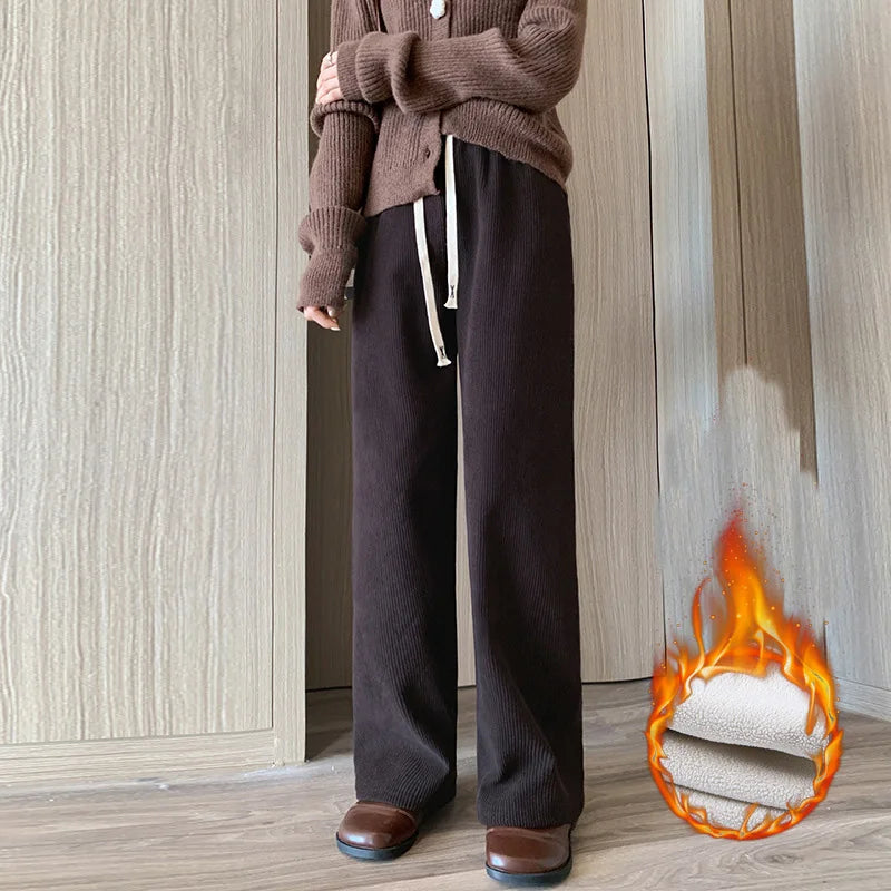 Warm Women's Thick Fleece Lined Jogger Pants