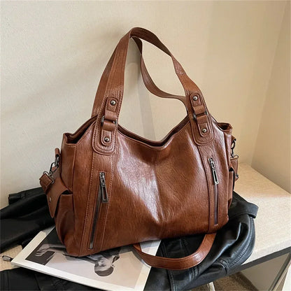 Aliona - School Bag With Shoulder Strap And Zipper Closure