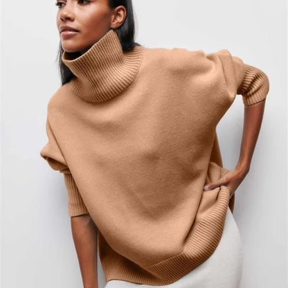Warm Oversized Crew Neck Knit Sweater