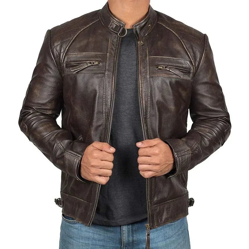 Leather Men's Motorcycle Jacket