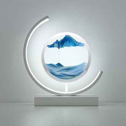 Calming Desert Table Lamp With Moving Sand Design