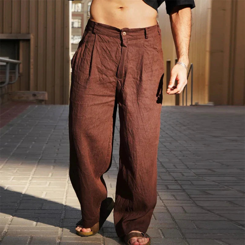 Comfortable Loose Fit Men's Trousers - BritishElegance