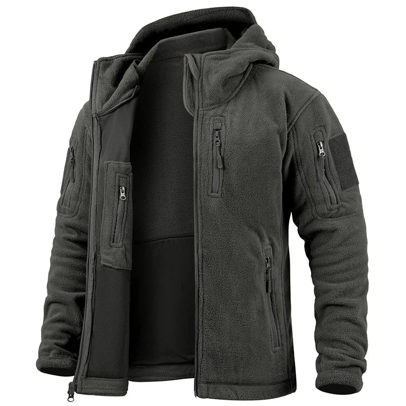 Waterproof Insulated Hoodie Men - Warm Multi Pocket Parka Coat