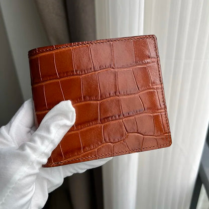 Personalized Monogrammed Alligator Leather Wallet