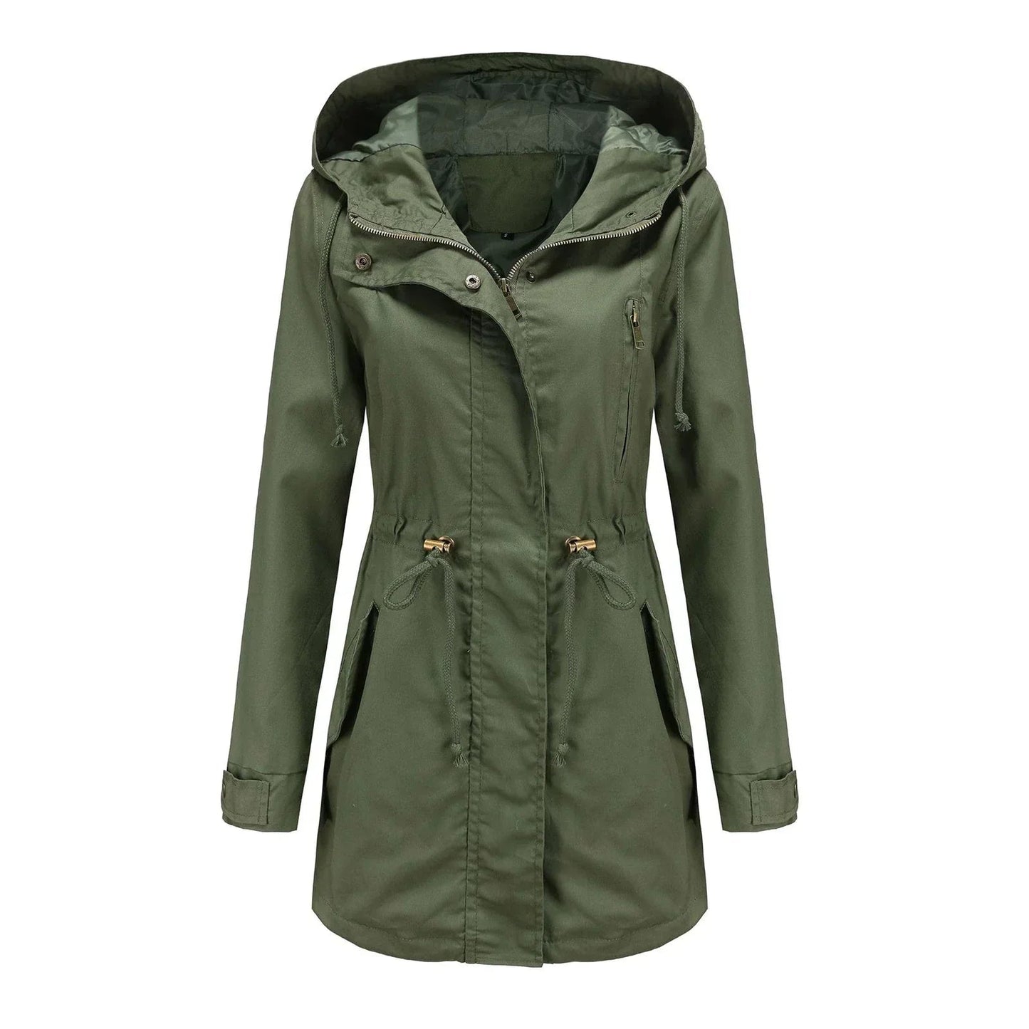 Waterproof Women's Zip Up Winter Rain Coat