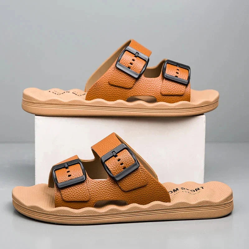 Delmar | Comfort Slides – Adjustable Dual-Strap Sandals with Ergonomic Sole