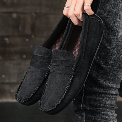 Comfortable Leather Slip-On Loafers - Men's Classic Casual Shoes