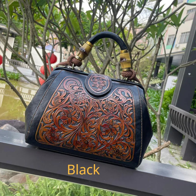 Genuine Leather Classic Ladies Shoulder Handbag