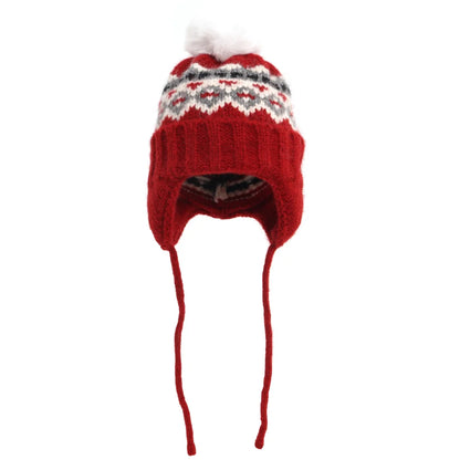 Warm Women's Knit Hat with Pom Pom