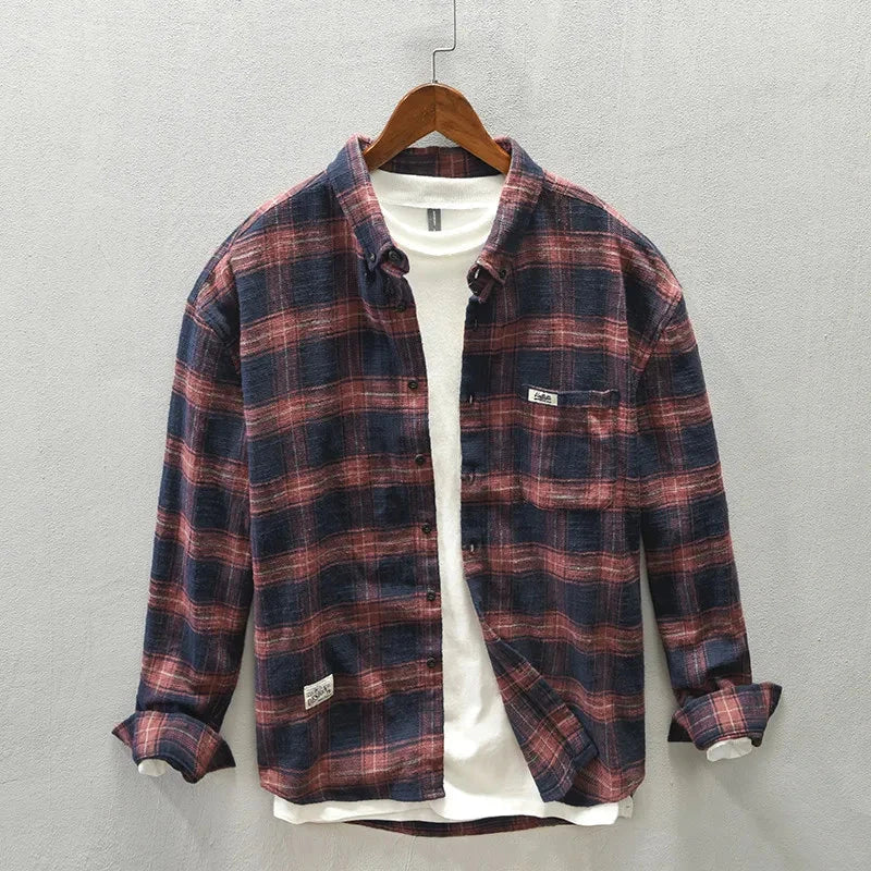 Harlan | Plaid Cotton Shirt – Men’s Relaxed Fit Button Down