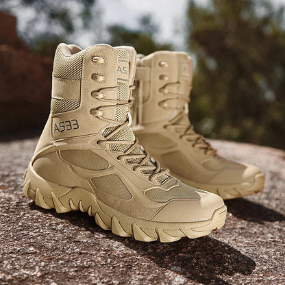 Rugged Mens Leather Work Safety Boots - BritishElegance