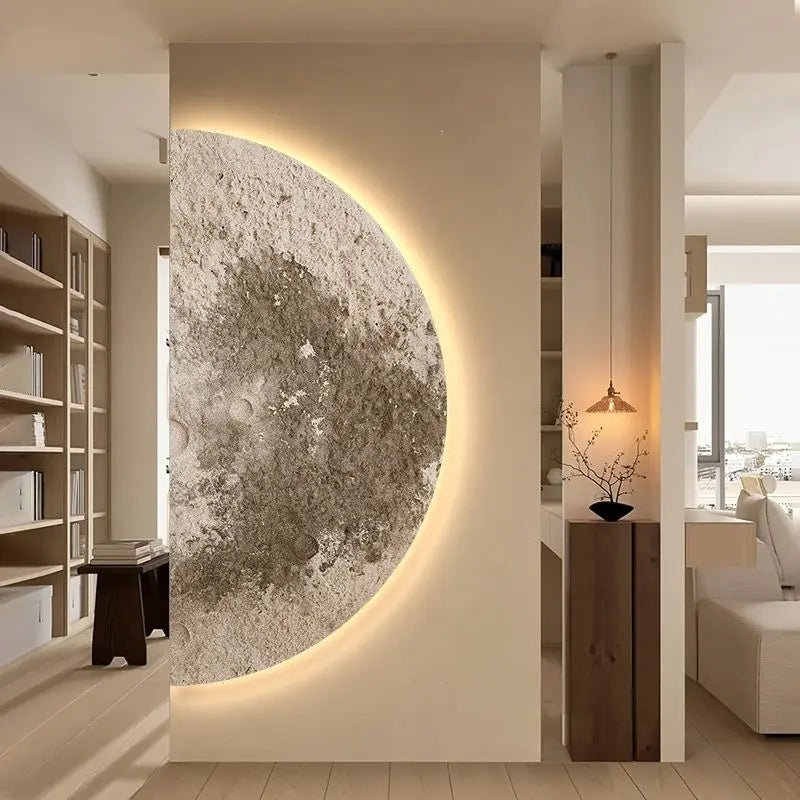Round Outdoor Wall Mount Half Moon Light Fixture - BritishElegance