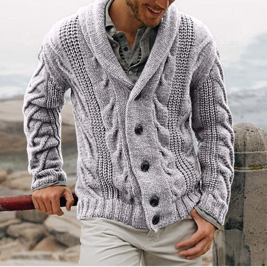 Classic Cable Knit Men's Jacket