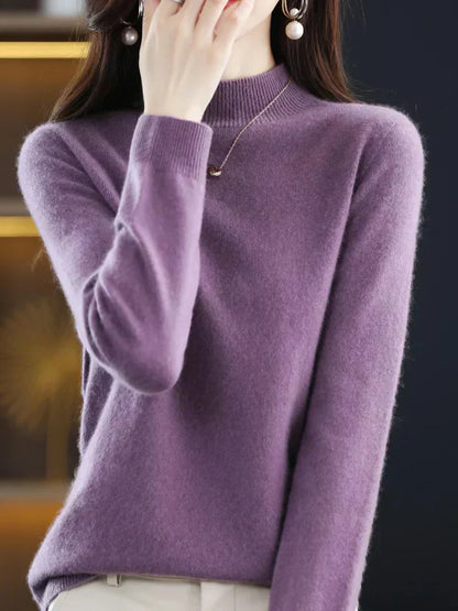 Soft Women's Merino Wool Fitted Sweater