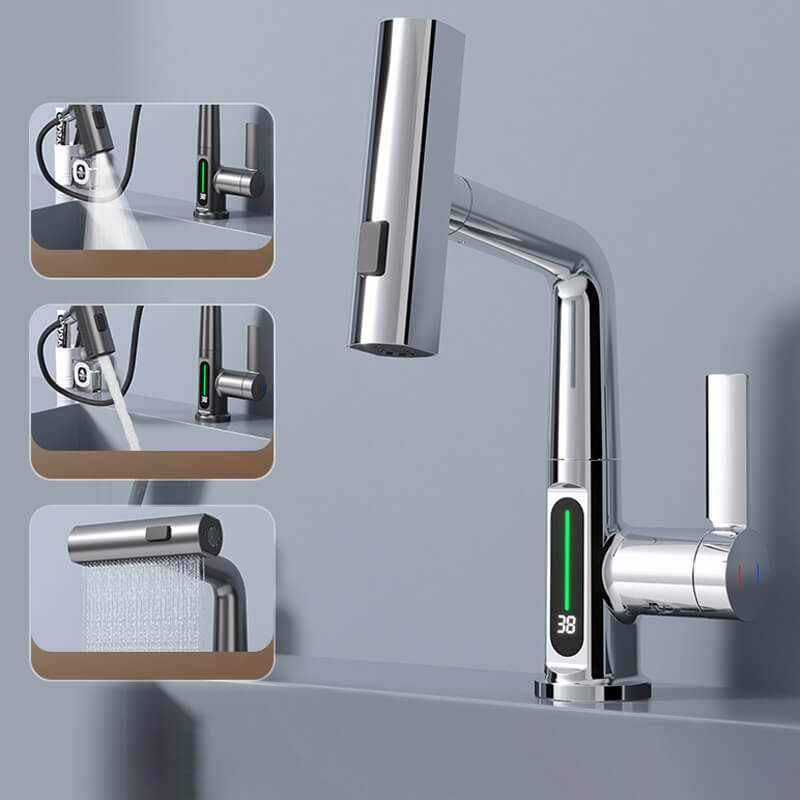 Long Reach Pull Out Kitchen Faucet With 60cm Hose