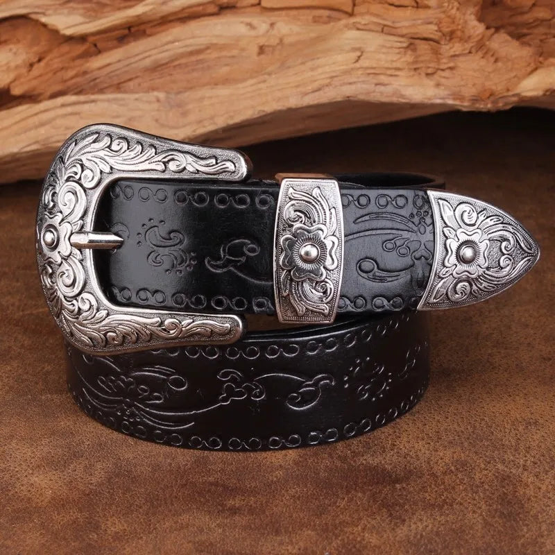 Stylish Brown Leather Belt