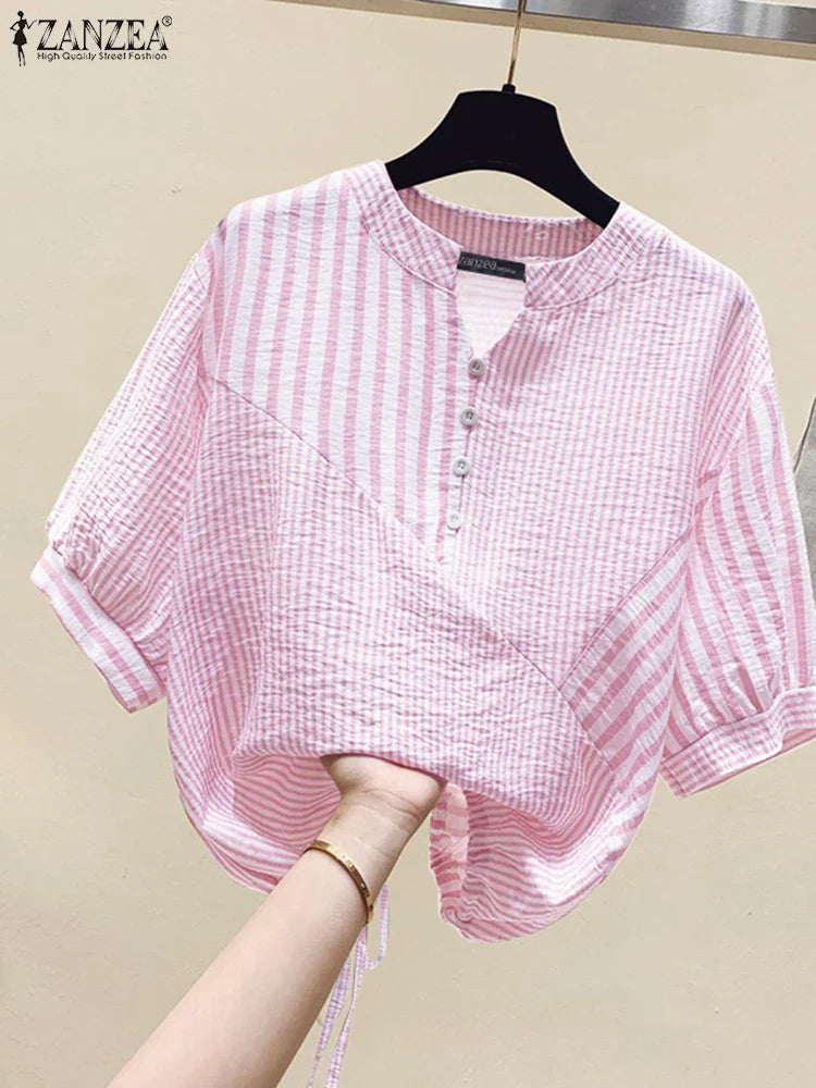 Classic Women's Vertical Stripe Top - BritishElegance