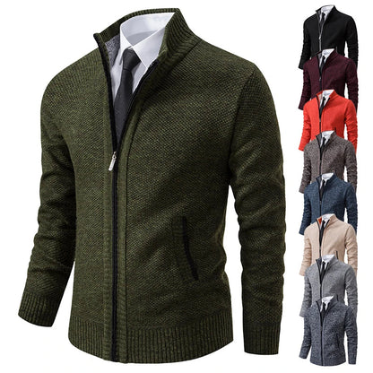 Warm Mens Zip Up Fleece Jacket - BritishElegance