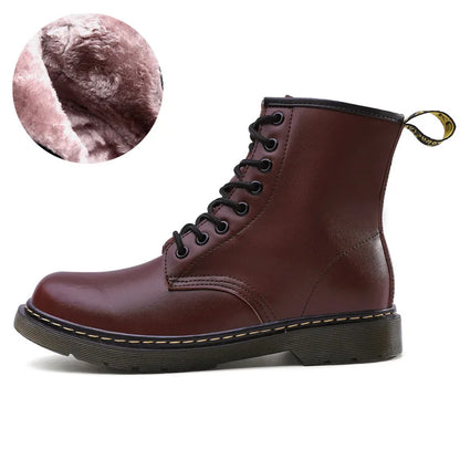 Warm Insulated Leather Chelsea Boots for Men