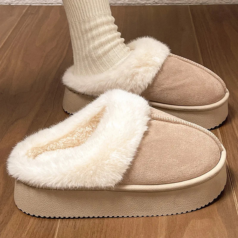 Cozy Fleece Women's Slippers - Soft Warm Non Slip Shoes - BritishElegance
