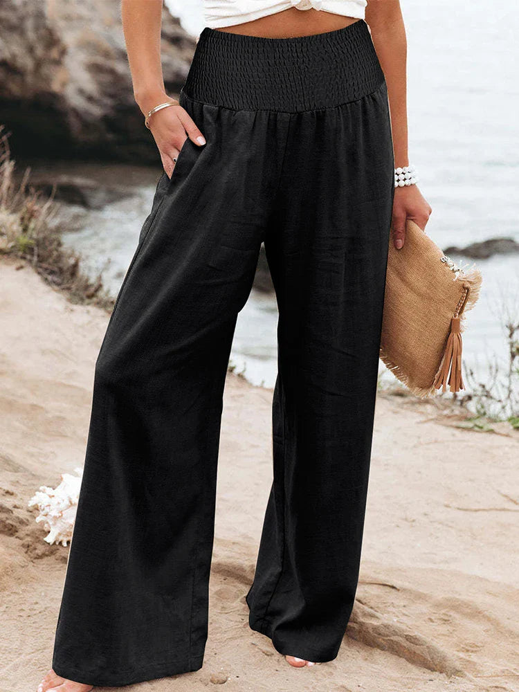 Comfortable High Waist Loose Fit Cotton Pants