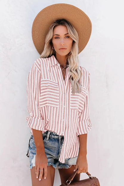 Classic Stripe Women's Blouse - Everyday Style